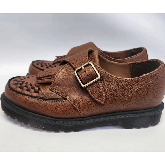 New Dr. Martens  Leather Buckle RAMSEY MONK KLT Creepers Whiskey Men’s Size 13 main image 4
